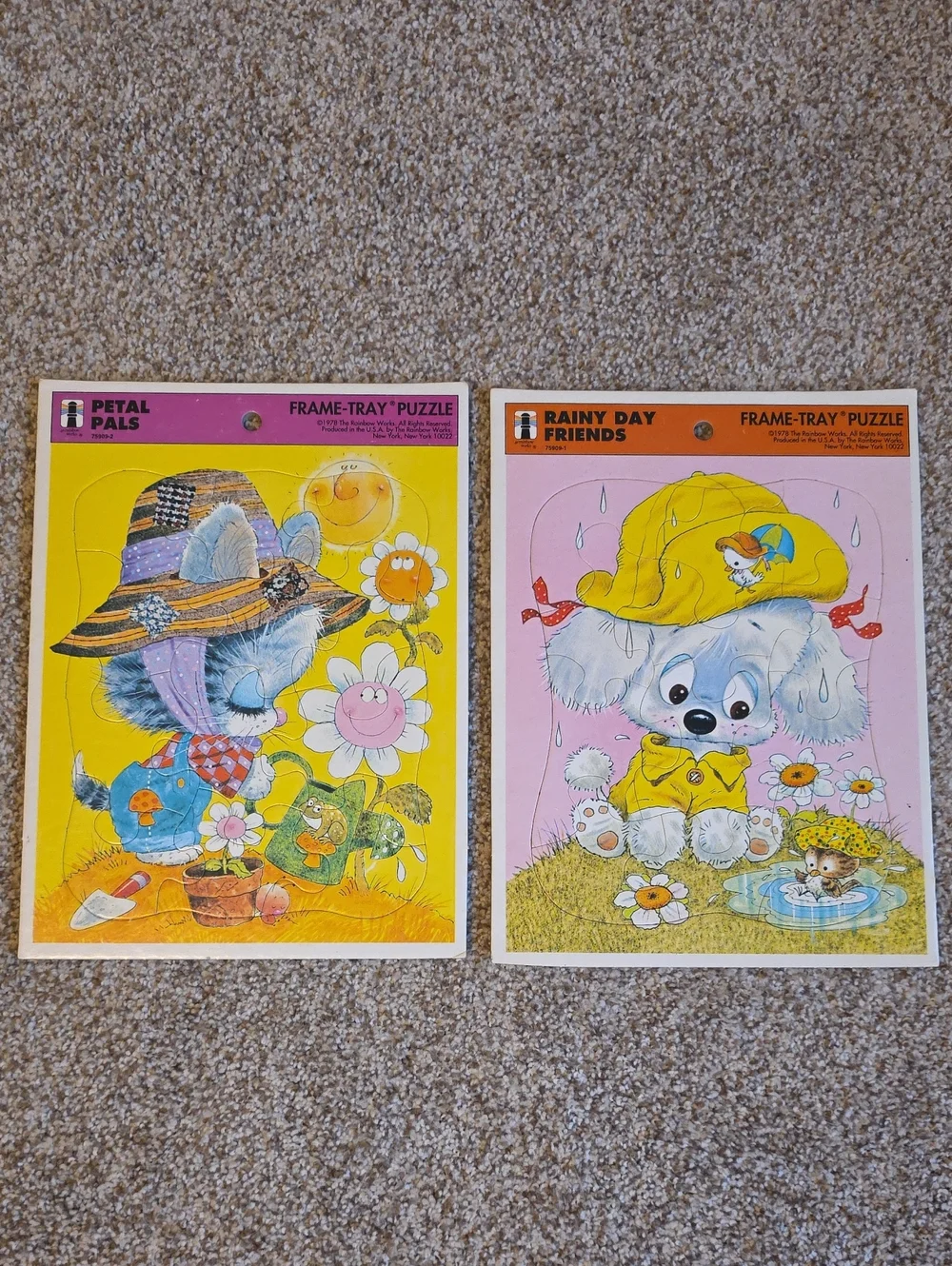 Vintage 1970s frame-tray puzzles, 